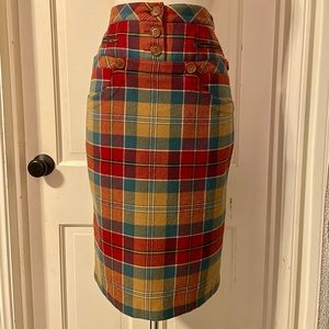 L.A.M.B. Plaid Tartan Skirt Lined SIZE 6